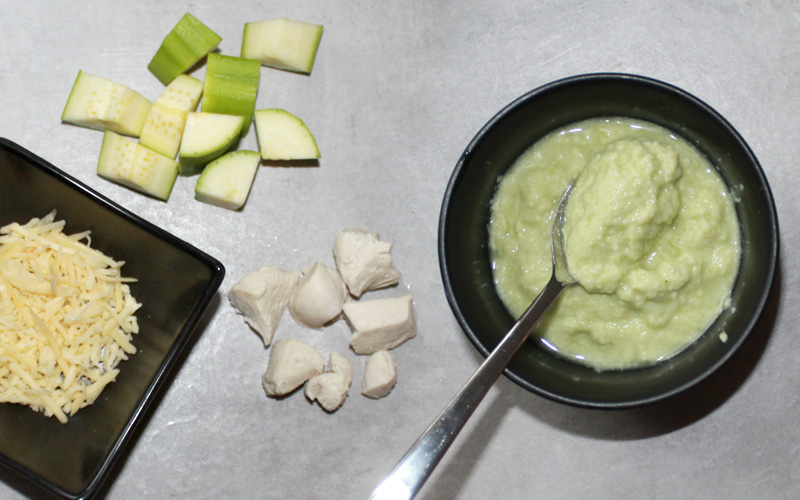 kip courgette kaas babyhapje