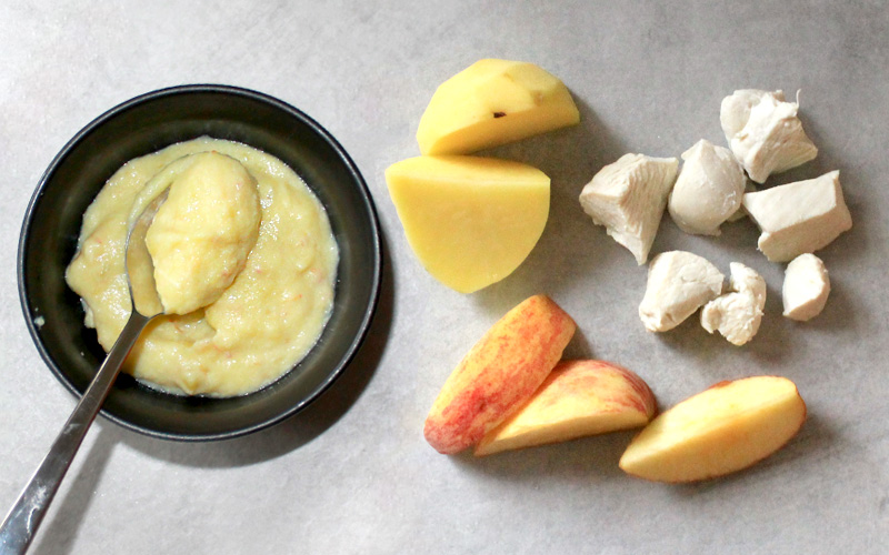 kip appel aardappel babyhapje