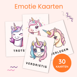 Emotie kaarten spel voor kinderen - Eenhoorns