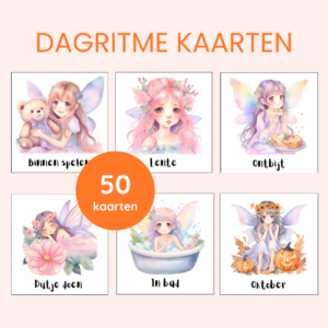 kaarten set pastel fairy dagritmekaarten peuters en kleuters