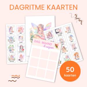 Dagritme kaartjes voor kinderen - Pastel Feetjes