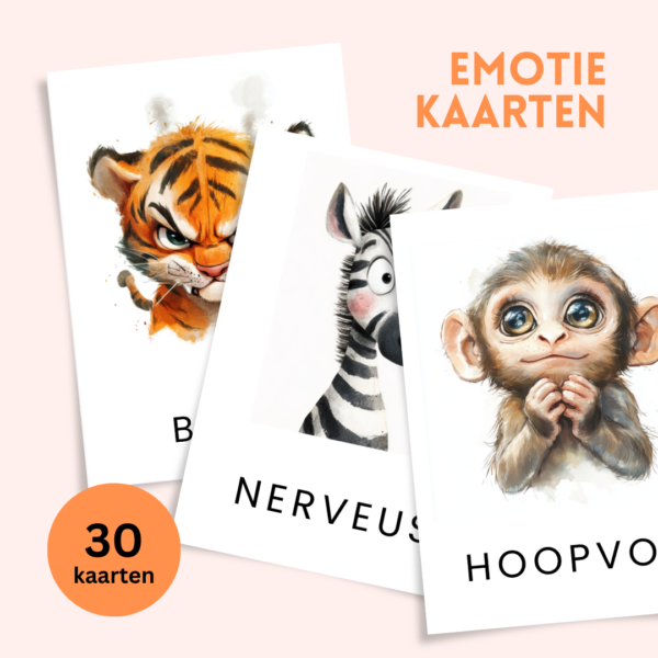 jungle emotie kaarten voor kinderen emoties leren