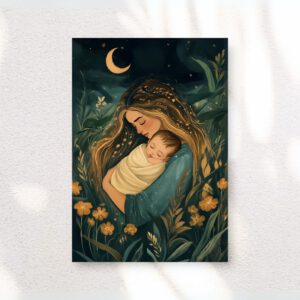 moeder kind print digitale kunst thuis printen