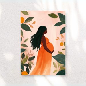 zwangerschap print art work zwangere vrouw