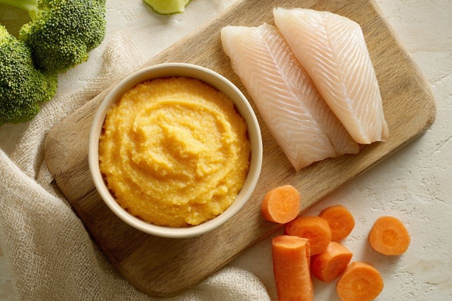 babyhapjes met tilapia filet