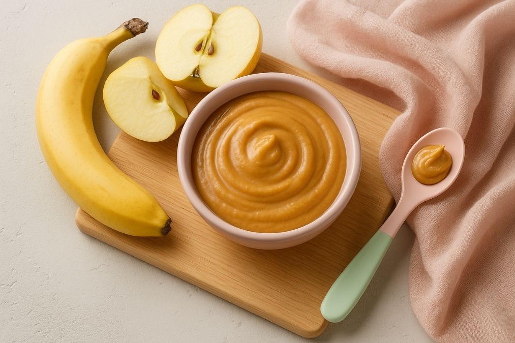 Babyhapjes met pindakaas