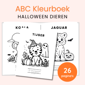 Halloween ABC Kleurboek voor kleuters