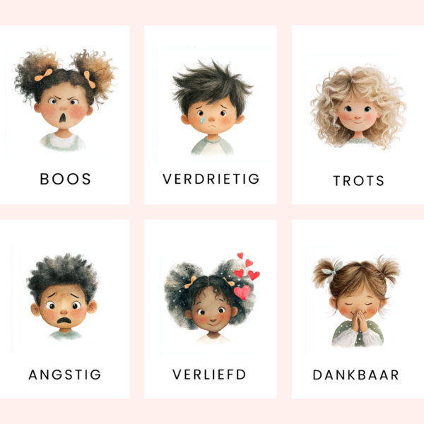 Emotie kaarten voor kleuters - Afbeelding 3