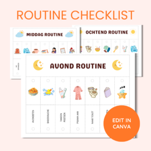 Routine kaarten voor kleuters