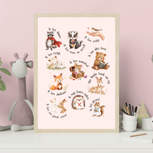 Affirmatie Poster Bosdieren - Afbeelding 2