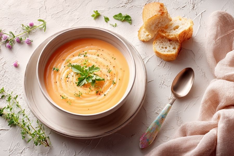 zoete aardappel soep voor kinderen